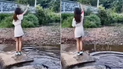 Viral Video ನದಿಯಲ್ಲಿ ಯುವತಿಯ ವಿಡಿಯೋ ಶೂಟ್, ಡ್ಯಾನ್ಸ್ ಮಾಡಿ ಹಿಂತಿರುಗಿದಾಗ ಶಾಕ್!