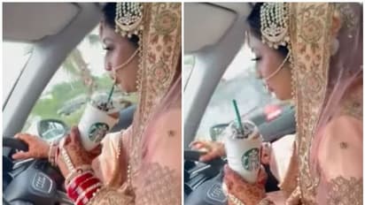 Viral Video : വിവാഹദിവസം കോൾഡ് കോഫി കുടിച്ച് കാറോടിച്ച് കൂളായി വധു; വീഡിയോ കാണാം
