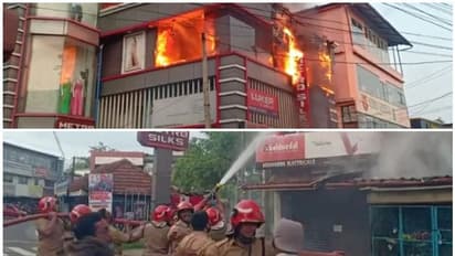 മാന്നാർ പരുമല മെട്രോ സിൽക്സിൽ വൻ തീപിടിത്തം; കാരണം ഷോർട്ട് സർക്യൂട്ട് ; തീ നിയന്ത്രണ വിധേയം