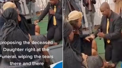 പിതാവിന്റെ ശവസംസ്കാരചടങ്ങിൽ യുവതിയെ പ്രൊപ്പോസ് ചെയ്ത് പാസ്റ്റർ
