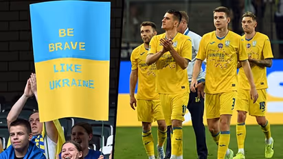 Qatar WC play-off: Flag sent by soldiers inspire Ukraine squad ahead of Wales clash