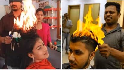 ஹேர் ஸ்டைல் பன்னுவதாக கூறி தலை முடியை எரித்து விட்டனர்... சலூன் கடை ஊழியர் மீது ராணுவ அதிகாரியின் மனைவி புகார்