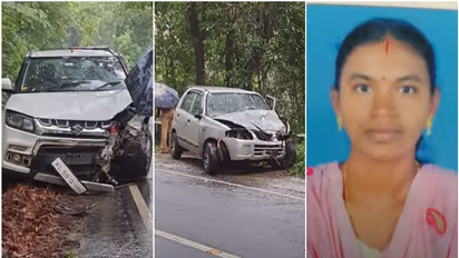 Accident Death : നേര്യമംഗലത്ത് കാറുകള്‍ തമ്മില്‍ കൂട്ടിയിടിച്ച് യുവതി മരിച്ചു; നാല് പേര്‍ക്ക് പരുക്ക്
