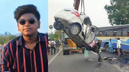 கார் - அரசு பேருந்து நேருக்கு நேர் மோதல்.. ரத்த வெள்ளத்தில் உடல் நசுங்கி உயிரிழந்த திமுக மாஜி MLA பேரன்..!