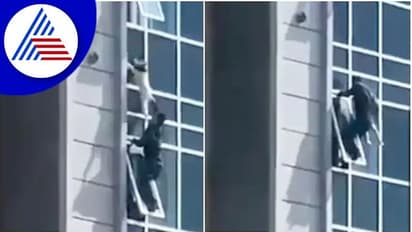 8ನೇ ಪ್ಲೋರ್‌ನಲ್ಲಿ ನೇತಾಡ್ತಿದ್ದ ಮಗುವನ್ನು ರಕ್ಷಿಸಿದ ಯುವಕ : ವಿಡಿಯೋ ವೈರಲ್‌