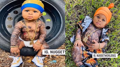 കുഞ്ഞിന്റെ ദേഹം മുഴുവനും 'ടാറ്റൂ', നിങ്ങളെന്തൊരമ്മയാണ് എന്ന് സോഷ്യൽമീഡിയ