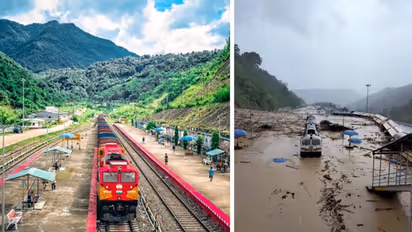 ये किसी फिल्म का सेट नहीं, असम में बाढ़ और भूस्खलन की चौंकाने वाली तस्वीरें हैं, कीचड़ में धंस गई ट्रेन