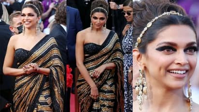 ব্রালেটের সঙ্গে শাড়ি, রেট্রো লুকে গর্জিয়াস দীপিকা, সব্যসাচীর পোশাকে তাক লাগালেন কান চলচ্চিত্র উৎসবে