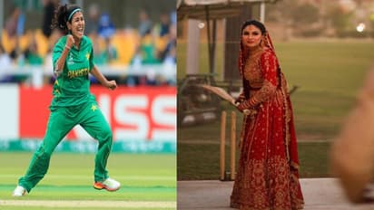 Photos: वायरल हो रहा पाकिस्तानी क्रिकेटर का वेडिंग फोटोशूट, शादी के जोड़े में बैट थामे नजर आईं खूबसूरत खिलाड़ी