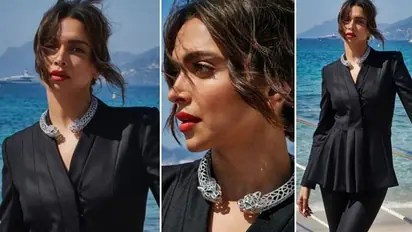 Deepika Padukone's latest look at Cannes: Actress dons Cartier's accessory with sexy pantsuit