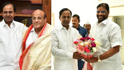 కేసీఆర్ను కలిసిన టీఆర్ఎస్ రాజ్యసభ అభ్యర్ధులు.. బీఫాంలను అందజేసిన సీఎం