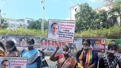 A G Perarivalan:  പേരറിവാളിന്‍റെ മോചനം; വായ മൂടിക്കെട്ടി കോണ്‍ഗ്രസ് പ്രതിഷേധം