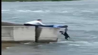 शादी छोड़ नदी के तेज बहाव में फंसे कुत्ते को बचाने पहुंच गया शख्स, मिशन पूरा होने पर पत्नी ने ऐसे दिया रिएक्शन