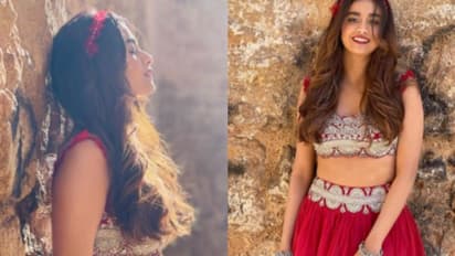 Keerthy Suresh : ചുവപ്പൻ ലെഹെങ്കയില് തിളങ്ങി കീര്ത്തി സുരേഷ്, ചിത്രങ്ങള്