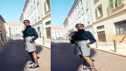 Cannes 2022; ಸ್ಕರ್ಟ್‌ನಲ್ಲಿ ಮಿಂಚಿದ ನಟಿ ದೀಪಿಕಾ, ಫೋಟೋ ವೈರಲ್ 