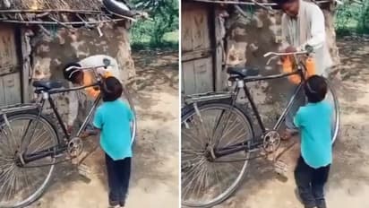 Viral Video : ഈ കുഞ്ഞിന്‍റെ സന്തോഷം; കണ്ടവരുടെയെല്ലാം കണ്ണ് നിറയും