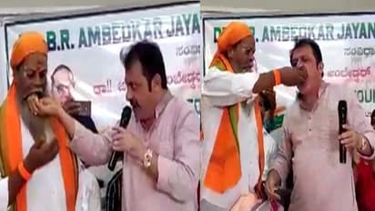 ದಲಿತ ಸ್ವಾಮೀಜಿ ಬಾಯಿಯಿಂದ ಎಂಜಲು ಅನ್ನವನ್ನು ತೆಗೆಸಿ ತಿಂದ ಶಾಸಕ ಜಮೀರ್!