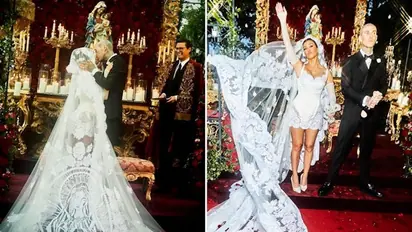 Kourtney Kardashian gets licked by hubby Travis Barker post their wedding