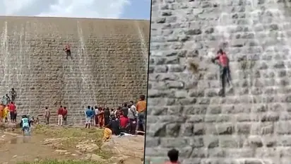 Man falls while climbing Srinivasa Sagara Dam wall in Karnataka; watch video