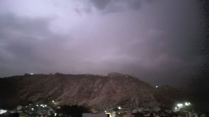 राजस्थान में आंधी-तूफान : 70 किमी की स्पीड से चली हवाएं, नाहरगढ़ पहाड़ी पर रात में दिखा दिन सा नजारा