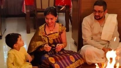 ಮನೆಯಲ್ಲಿ ಪುತ್ರನಿಗೆ ಅಕ್ಷರಾಭ್ಯಾಸ ಮಾಡಿಸಿದ ನಟಿ ಶ್ವೇತಾ ಚಂಗಪ್ಪ! 