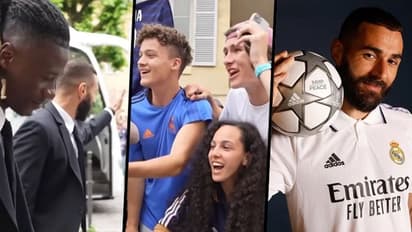 Real Madrid fans welcome Benzema 'home' for Champions League final against Liverpool