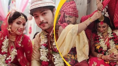 টলিউডে বিয়ের সানাই, সাত পাকে বাঁধা পড়লেন ঋতজিৎ চট্টোপাধ্যায় ও অর্পিতা