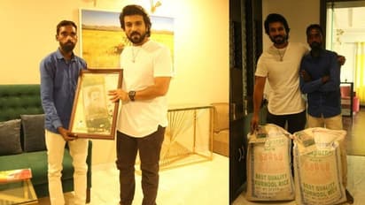 రామ్ చరణ్ కు క్రేజీ ఫ్యాన్, సొంత పొలంలో పండించిన ధాన్యంతో చరణ్ కు మెమోరబుల్ గిఫ్ట్