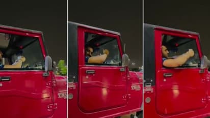 ഡ്രൈവിംഗിനിടെ ഥാറിൽ നിന്ന് നോട്ടുകള്‍ വീശിയെറിഞ്ഞ യുവാവ്, പൊലീസിന്‍റെ വക മുട്ടന്‍പണി!