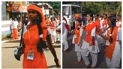 തിരുവനന്തപുരത്ത് വാളേന്തി പ്രകടനം; ദുര്ഗാവാഹിനി പ്രവര്ത്തകര് ഉപയോഗിച്ചുവെന്ന് കരുതുന്ന വാളുകൾ പിടികൂടി