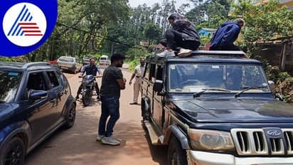 ಜೀಪಿನ ಟಾಪ್ ಮೇಲೆ ಕುಳಿತು ಪ್ರಯಾಣ: ಯುವಕ, ಯುವತಿಯರ ಹುಚ್ಚಾಟಕ್ಕೆ ಪೊಲೀಸರ ಬ್ರೇಕ್
