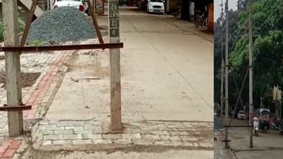 ಹುಬ್ಬಳ್ಳಿ: ನಡು ರಸ್ತೆಯಲ್ಲಿ ಲೈಟ್ ಕಂಬ, ಅಧಿಕಾರಿಗಳು ಸ್ಮಾರ್ಟ್ ಆಗೋದು ಯಾವಾಗ..?