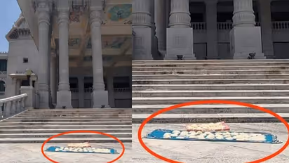 ಬೆಳಗಾವಿ ಸುವರ್ಣಸೌಧದೆದುರು ಸಂಡಿಗೆ, ಶ್ಯಾವಿಗೆ ಒಣಹಾಕಿದ್ದ ನೌಕರೆ ವಜಾ