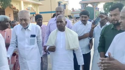 Ilayaraja : തൃക്കടയൂർ അമൃതകടേശ്വരർ ക്ഷേത്രം സന്ദർശിച്ച് ഇളയരാജ, പൂർണകുംഭം നൽകി സ്വീകരണം