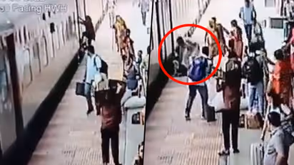 RPF personnel saves woman from mishap as she attempts to board a moving train; watch