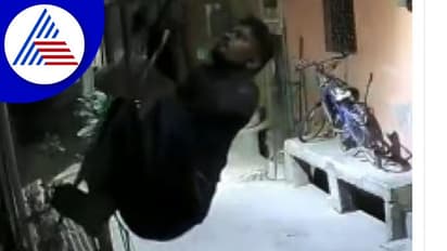 ಕಂಬ ಏರಿ ಗೋಡೆ ಹಾರಿ ಸ್ಪೈಡರ್‌ಮ್ಯಾನ್ ಸ್ಟೈಲಲ್ಲಿ ಕಳ್ಳತನ: ದೃಶ್ಯ ಸಿಸಿಟಿವಿಯಲ್ಲಿ ಸೆರೆ