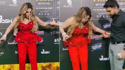 हाई हील में लड़खड़ाईं राखी सावंत, बॉयफ्रेंड ने संभाल तो लिया, लेकिन लोगों की नज़रों में आ गई यह बात