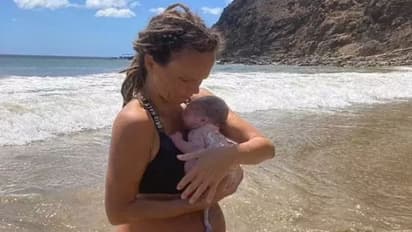 Viral video : పసిఫిక్ మహా సముద్రం అలల మధ్య ప్రసవించిన మహిళ.. వైరల్ గా మారిన వీడియో