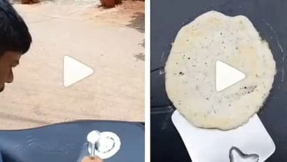 ಬಿಸಿಲಿನ ಧಗೆಗೆ ಕಾದು ಕೆಂಪಾದ ಮುತ್ತಿನ ನಗರಿ: ಸ್ಕೂಟರ್ ಮೇಲೆ ಗರಿ ಗರಿ ದೋಸೆ