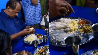 ഉച്ചഭക്ഷണത്തിന്റെ ഗുണനിലവാരം വിലയിരുത്താനെത്തി; മന്ത്രിക്ക് വിളമ്പിയ ഭക്ഷണത്തിൽ തലമുടി