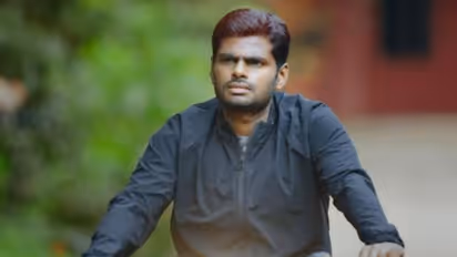 ஸ்மார்ட் ஹீரோவாக புல்லட்டில் சீறி வரும் அண்ணாமலை... அரபி படத்தின் டீசர் வெளியீடு.. ஆர்பரிக்கும் பாஜகவினர்.