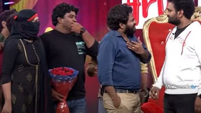 హైపర్‌ ఆది మోసం చేశాడంటూ షూటింగ్‌లో మహిళ హల్‌చల్‌.. అసలు రూపం బయటపెట్టడంతో నోరెళ్లబెట్టిన వైనం..