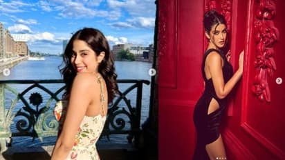 ফ্লোরাল- প্রিন্টেড বোল্ড ড্রেসে তাক লাগালেন  জাহ্নবী, ড্রেস টি চুরি করার মতলবে রয়েছেন শানায়া কপূর।