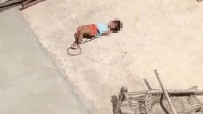 കൈകാലുകള്‍ ബന്ധിച്ച് വെയിലില്‍ കിടത്തി കുഞ്ഞിന് ശിക്ഷ!