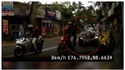 ചിറയിൻകീഴ് വാഹനാപകടം : ബൈക്ക് യാത്രക്കാരെ കാർ ഇടിച്ച് തെറിപ്പിക്കുന്ന ഞെട്ടിപ്പിക്കുന്ന ദൃശ്യങ്ങൾ