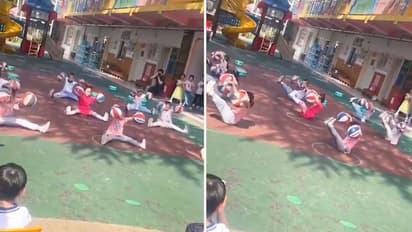 Watch: Chinese kindergarten kids' skilled and synced workout wins hearts