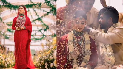 കുങ്കുമച്ചുവപ്പിൽ മരതകമണിഞ്ഞ് 'രാജകുമാരി', നയൻസിന്റെ വെഡ്ഡിംഗ് കോസ്റ്റ്യൂം മുതൽ ആഭരണങ്ങൾ വരെ...