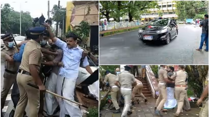 കനത്ത സുരക്ഷയിലും മുഖ്യമന്ത്രിക്കെതിരെ കോഴിക്കോട്ടും കരിങ്കൊടി, അറസ്റ്റ്, കസ്റ്റഡി; ദില്ലിയിലും പ്രതിഷേധം