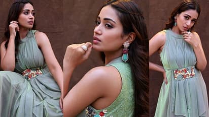 Nivetha Pethuraj: స్లీవ్ లెస్ ఫ్రాక్ లో స్టన్నింగ్ హాట్ ఫోజులు... చూపులతో చంపేస్తున్న బన్నీ హీరోయిన్ 