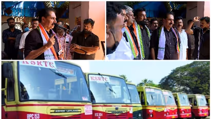 KSRTC; പിണറായി തമ്പ്രാന് തൊഴിലാളികളോട് പുച്ഛമെന്ന് എന്‍.കെ.പ്രേമചന്ദ്രന്‍, കറുത്ത വസ്ത്രത്തില്‍ സമരവേദിയില്‍ 